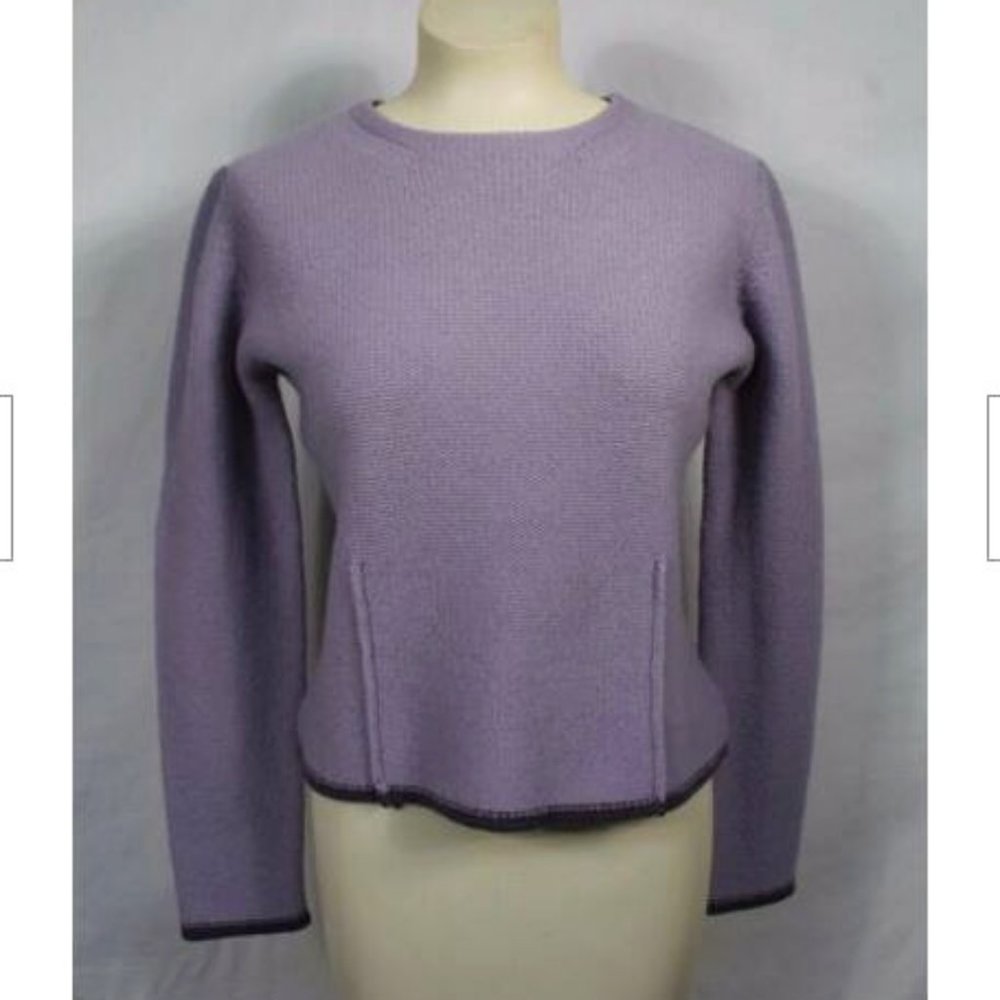Eddie Bauer Lilac Purple Lambswool Sweater Small